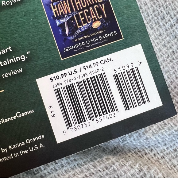 📚 SPECIAL 3/$21 BOOKS!! 📚 The Inheritance Games ~Jennifer Lynn Barnes - Picture 3 of 5